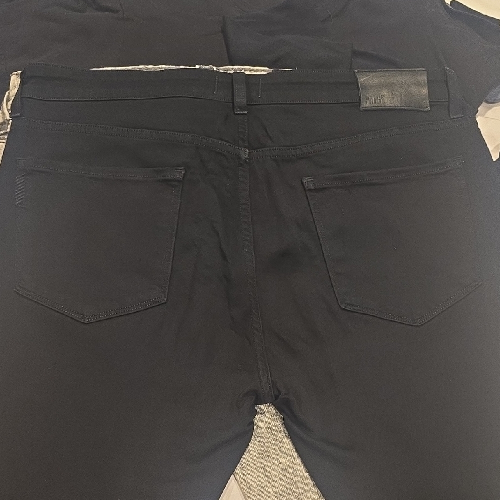 PAIGE 34x32.5 Men's Black Lennox Jeans